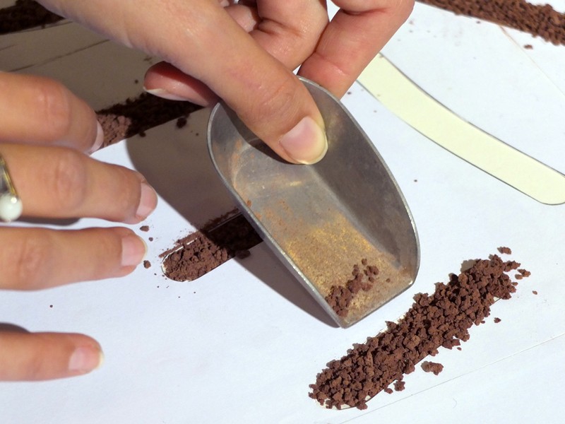 détail poudre de cacao